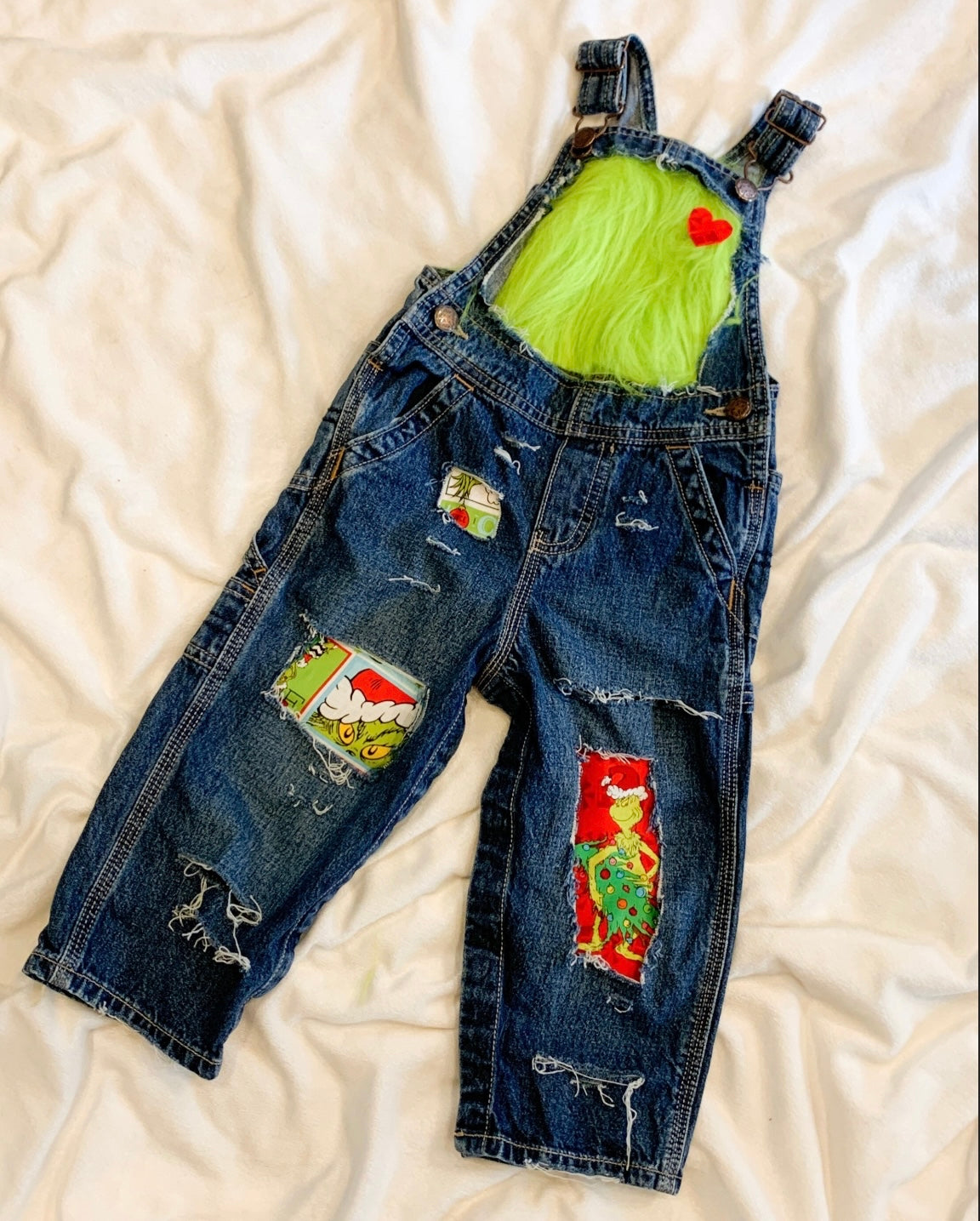 Grinch Outfit - Christmas Overalls - Christmas Outfit