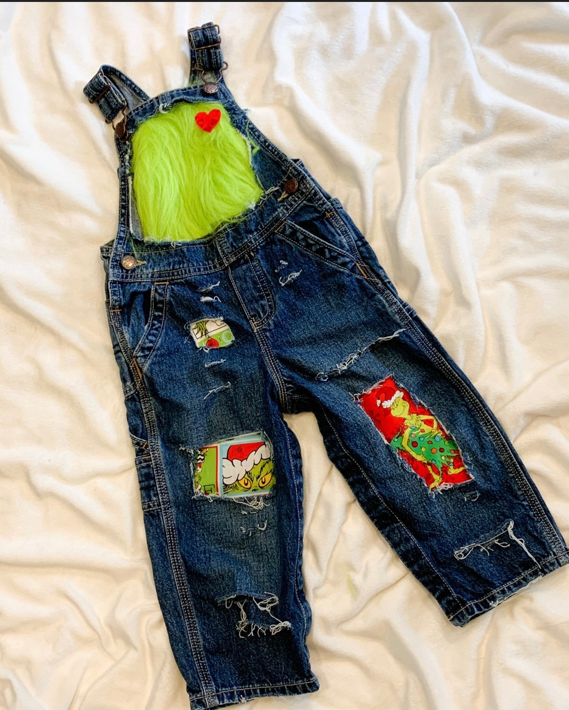 Grinch Outfit - Christmas Overalls - Christmas Outfit